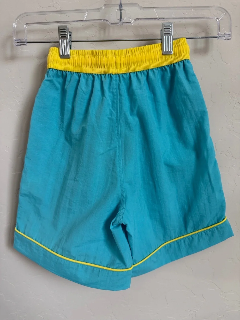 The Sunday Collective Aqua Yellow Swim Trunks Boys NWT Made in Portugal